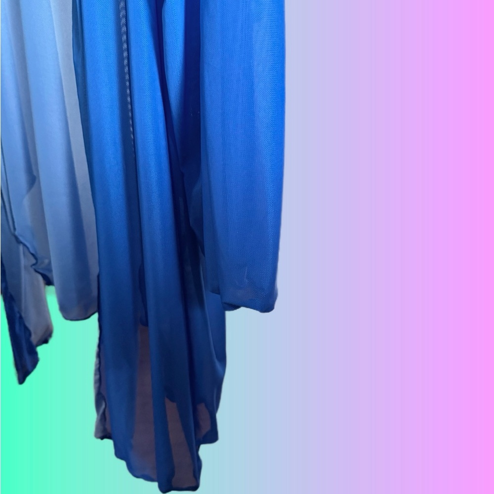 Blue Gradient Sheer Cardigan - Picture 3 of 3